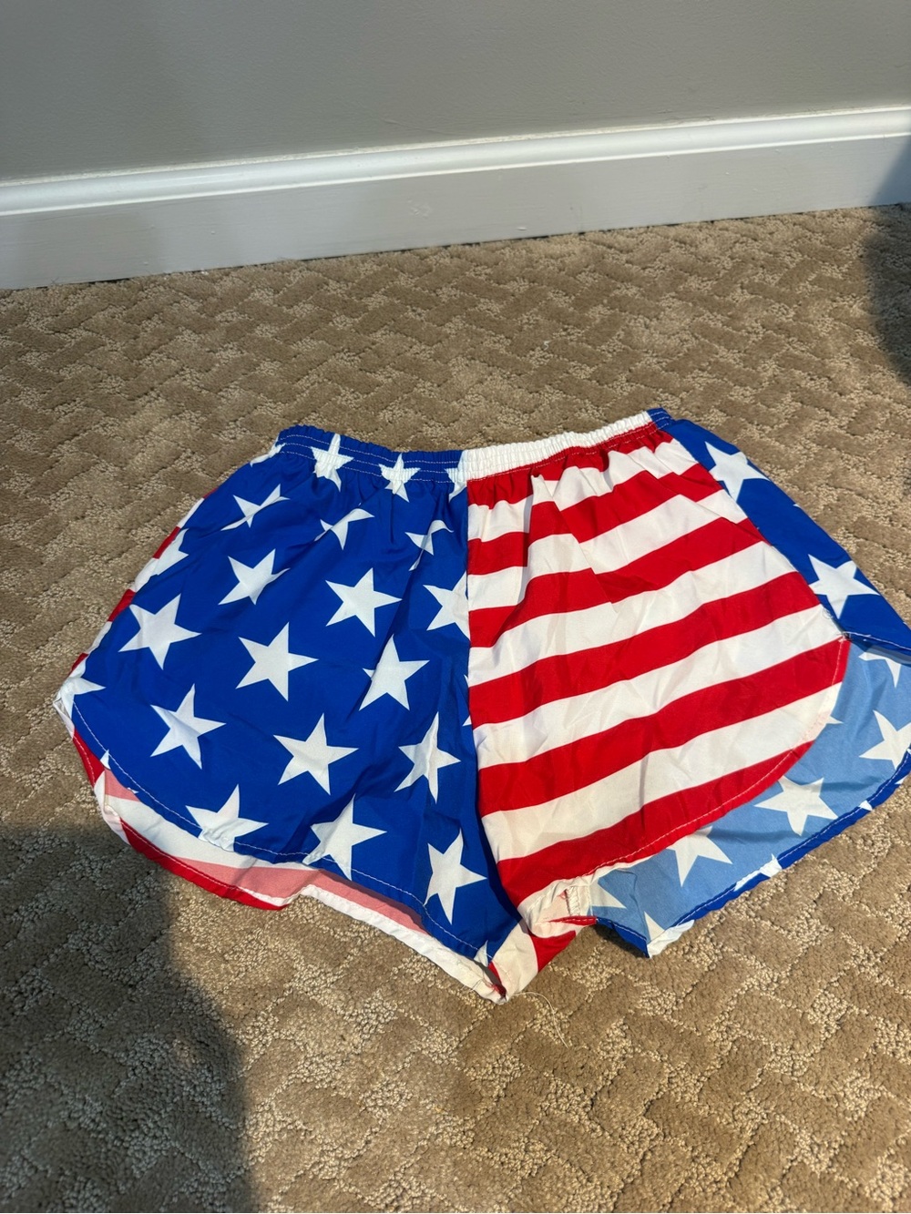 Women’s American Flag Print Running Shorts - Red, White & Blue